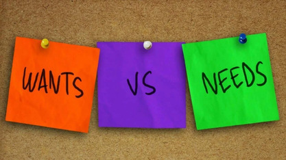 teach financial literacy to kids - need vs wants